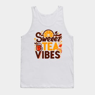 Funny sweet tea quote with a vintage look for women and girls iced tea lovers Tank Top